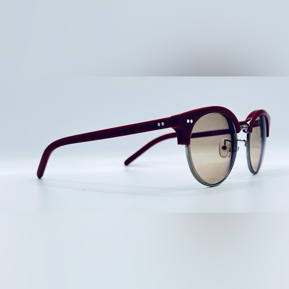 Eyebuydirect Annabel Red Silver Oval Sunglasses Frames Only